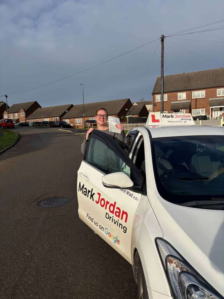 Carrie from Swadlincote passing her driving test with Mark Jordan Driving School