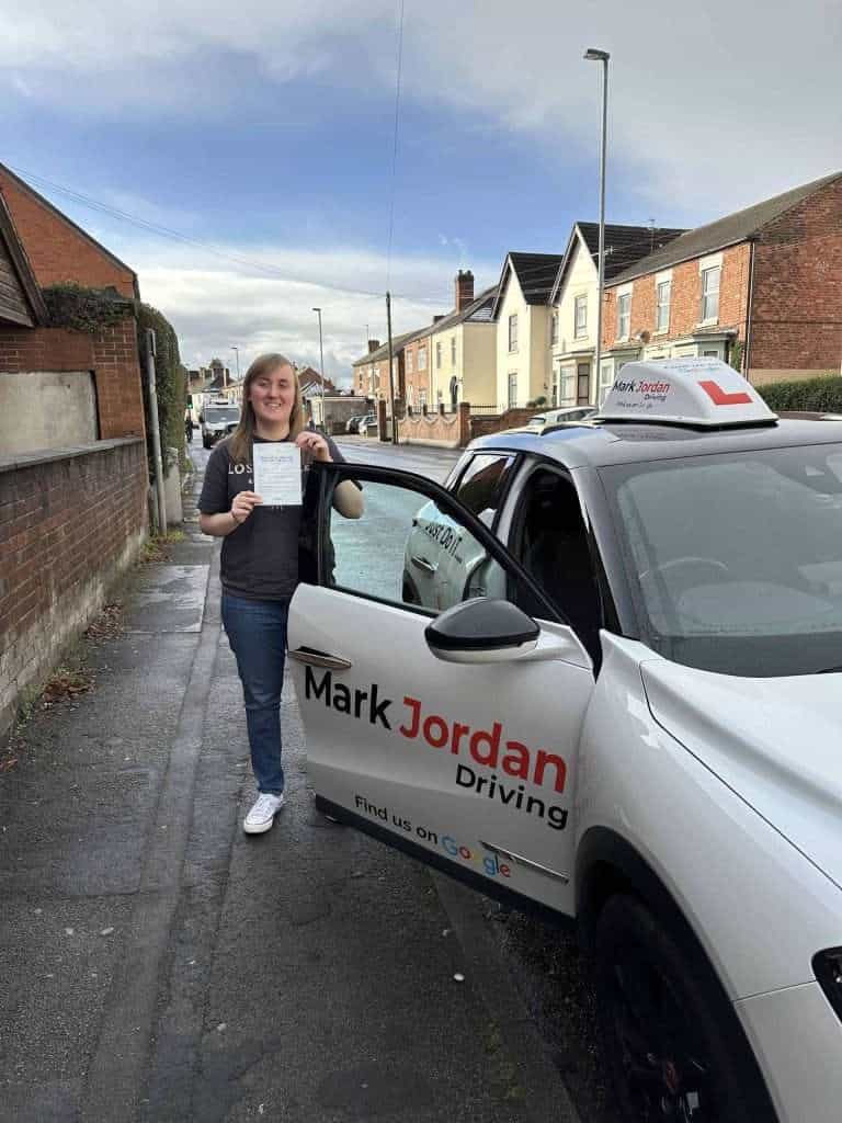 Chloe-of-Burton-passing-her-driving-test-with-Mark-Jordan-Driving-School