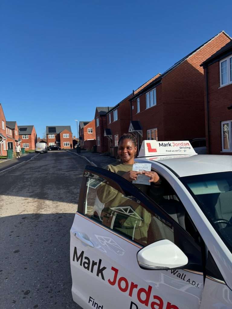 Driving instructors in Swadlincote, Susan passing her driving test with Mark Jordan Driving