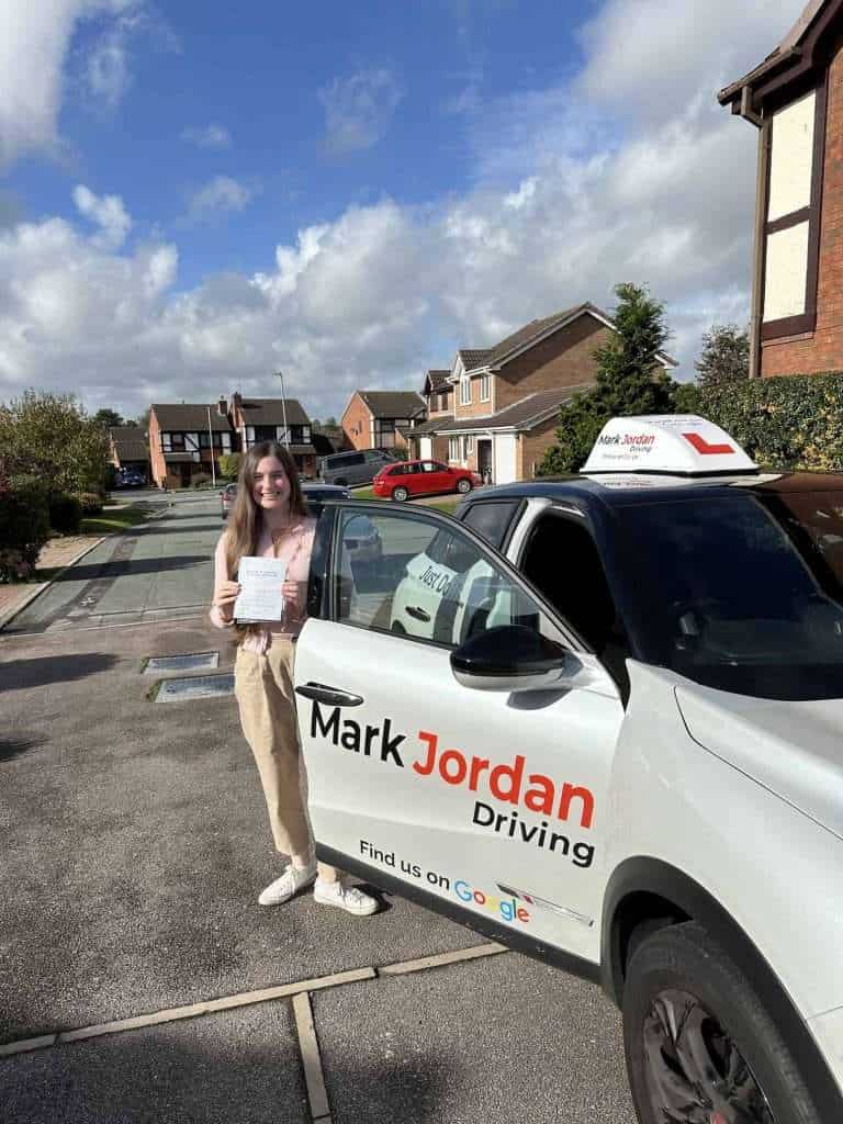 Megan-of-Burton-on-Trent-passing-her-driving-test-with-Mark-Jordan-Driving-School