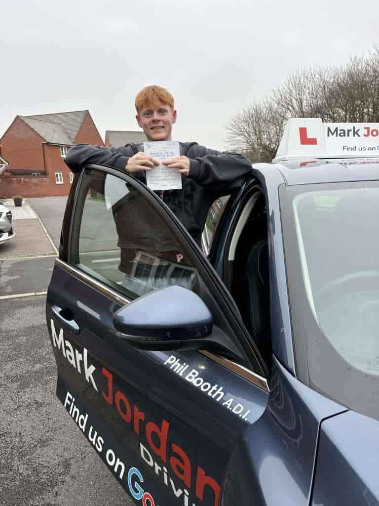 driving lessons in swadlincote Alex passing his driving test with Mark Jordan Driving School