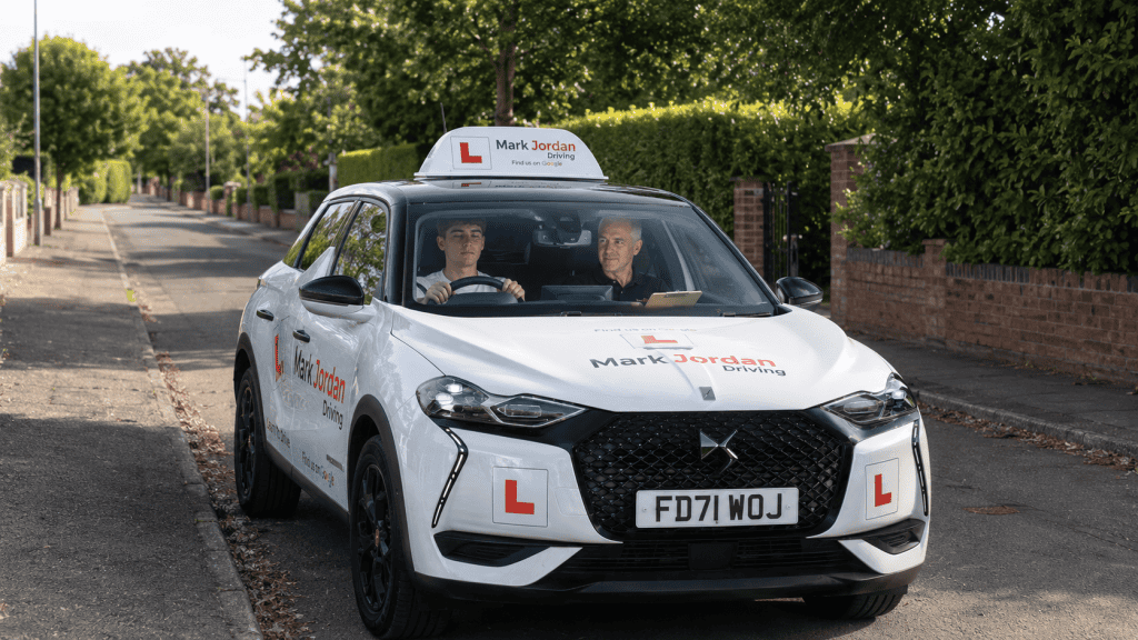 Nervous learner preparing for a driving test with Mark Jordan Driving School